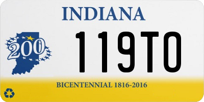 IN license plate 119TO