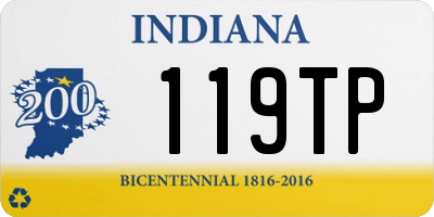 IN license plate 119TP