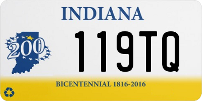 IN license plate 119TQ