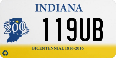 IN license plate 119UB