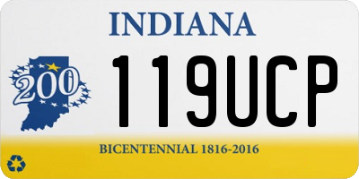 IN license plate 119UCP