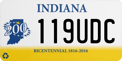 IN license plate 119UDC