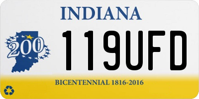 IN license plate 119UFD