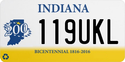 IN license plate 119UKL