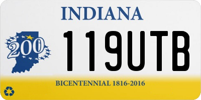IN license plate 119UTB