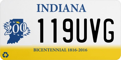 IN license plate 119UVG