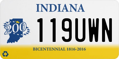 IN license plate 119UWN