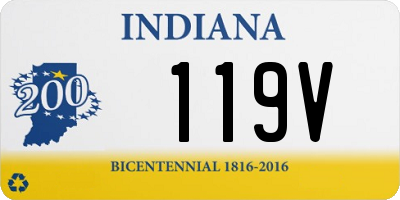 IN license plate 119V
