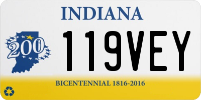 IN license plate 119VEY