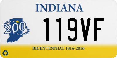 IN license plate 119VF