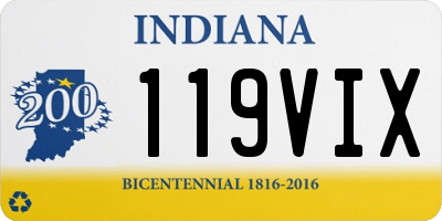 IN license plate 119VIX