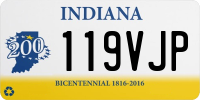 IN license plate 119VJP