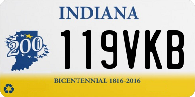 IN license plate 119VKB