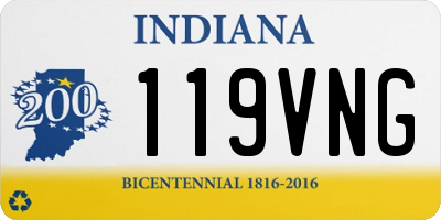 IN license plate 119VNG