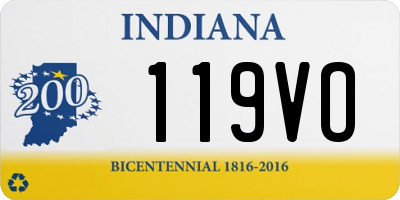 IN license plate 119VO