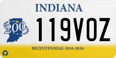 IN license plate 119VOZ