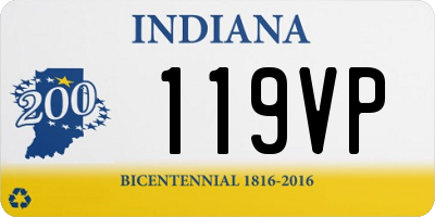 IN license plate 119VP