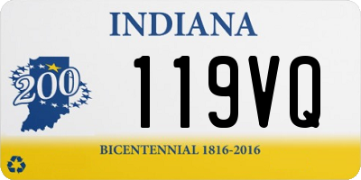 IN license plate 119VQ