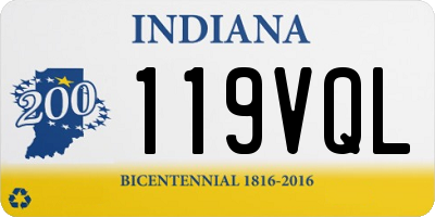 IN license plate 119VQL