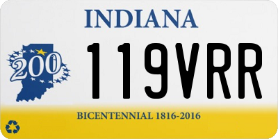 IN license plate 119VRR