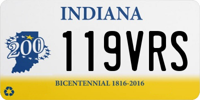 IN license plate 119VRS
