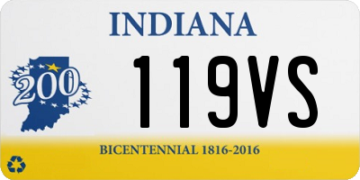 IN license plate 119VS