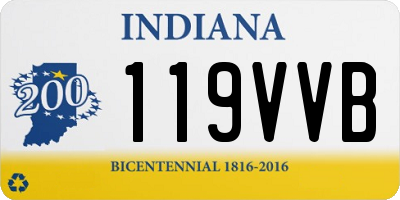 IN license plate 119VVB