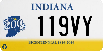 IN license plate 119VY