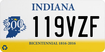 IN license plate 119VZF