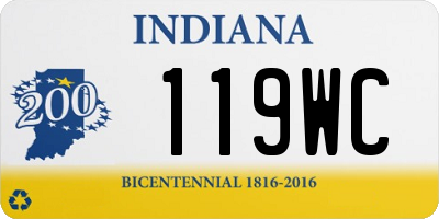 IN license plate 119WC