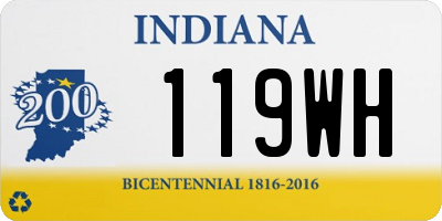 IN license plate 119WH