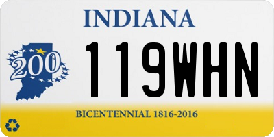 IN license plate 119WHN