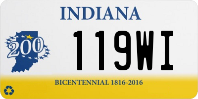 IN license plate 119WI