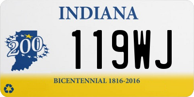 IN license plate 119WJ