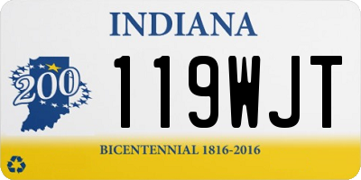 IN license plate 119WJT