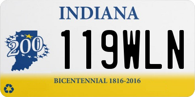 IN license plate 119WLN