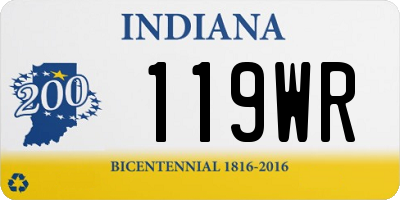 IN license plate 119WR