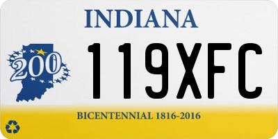 IN license plate 119XFC
