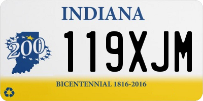 IN license plate 119XJM