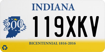 IN license plate 119XKV