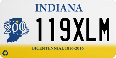 IN license plate 119XLM