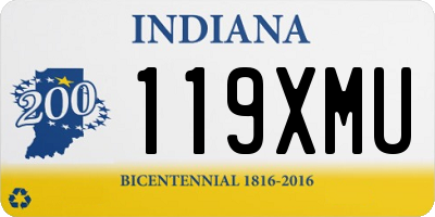IN license plate 119XMU