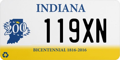 IN license plate 119XN