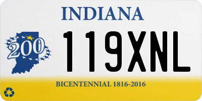 IN license plate 119XNL