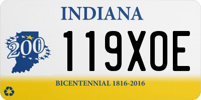 IN license plate 119XOE