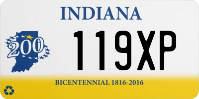 IN license plate 119XP