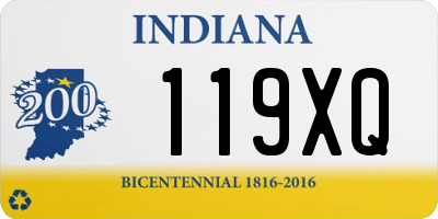 IN license plate 119XQ