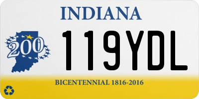 IN license plate 119YDL