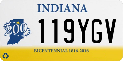 IN license plate 119YGV