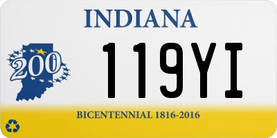 IN license plate 119YI